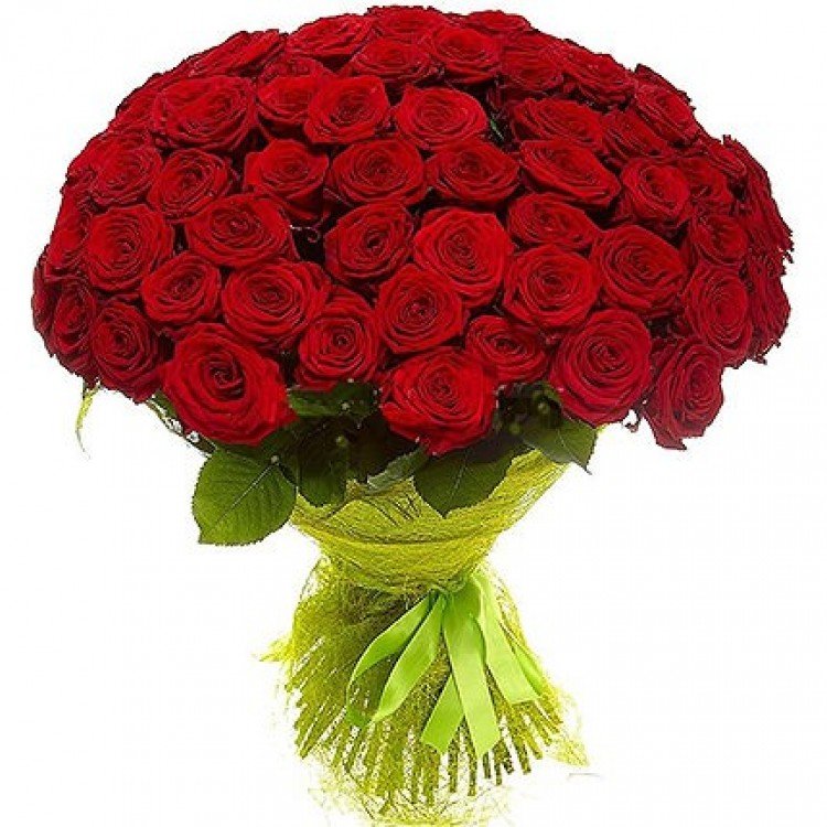 Букет з 71 червоної троянди - image-0
